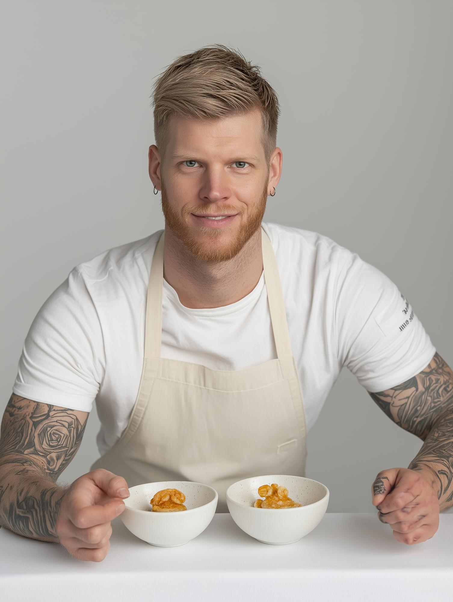 Portrait of head chef in boutique kitchen